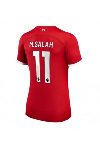 Liverpool Mohamed Salah #11 Voetbaltruitje Thuis tenue Dames 2023-24 Korte Mouw